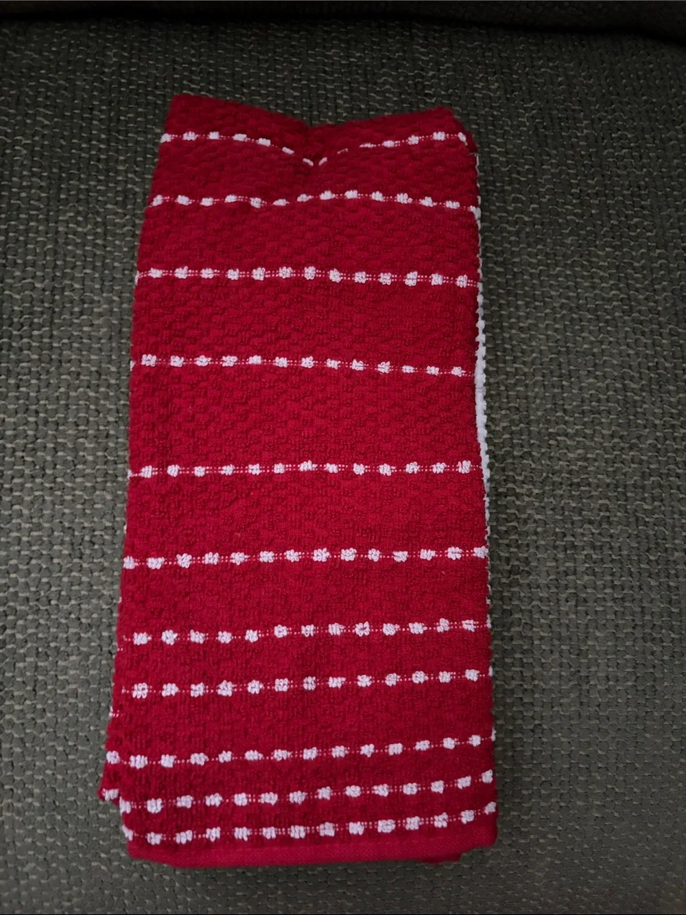 White and Red Kitchen Towels (2 pack)